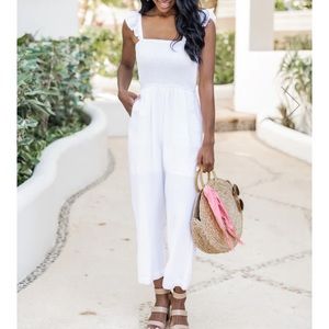 Pink Lily white jumpsuit